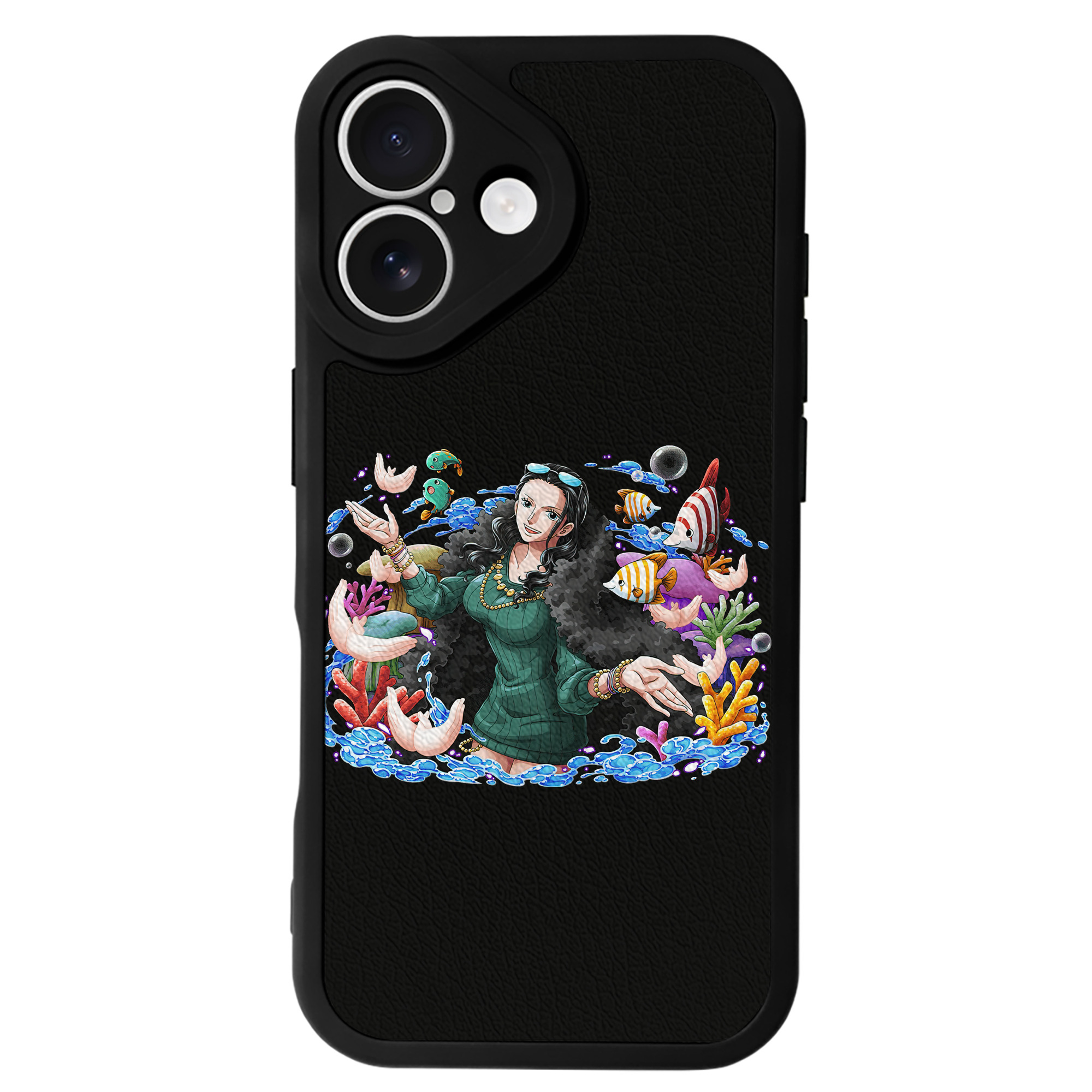 （画像用） ワンピース ニコ・ロビン ONE PIECE Nico Robin 【iPhone 16シリーズ対応】シリコンスマホケース（レザー調） 材質：シリコン